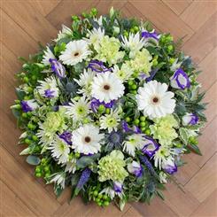 White, Purple and Green Posy