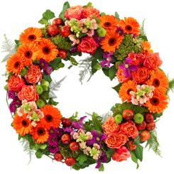 Orange and Purple Wreath