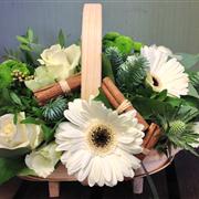 Christmas Trug in White