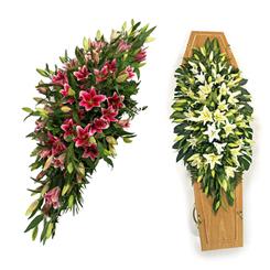 Lily Spray Coffin Spray