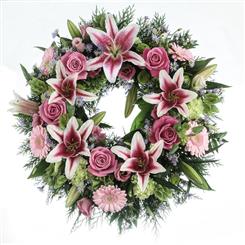 Rose and Lily Wreath