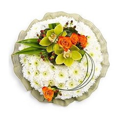 Orange Rose and Orchid Posy